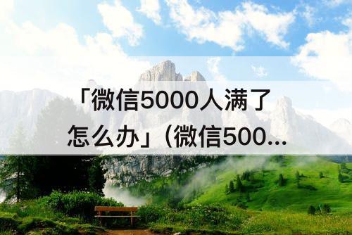 「微信5000人满了怎么办」(微信5000人满了怎么办?还能再加人吗?)