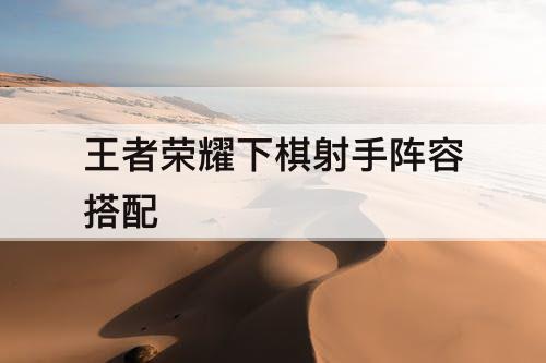 王者荣耀下棋射手阵容搭配