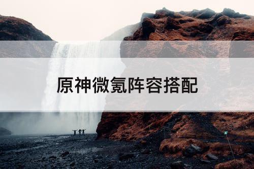 原神微氪阵容搭配