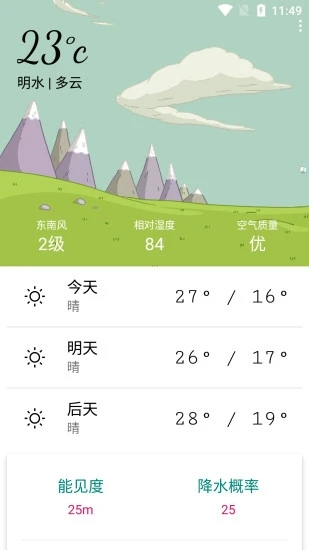 昆明明日天气预报24小时  v1.0图1