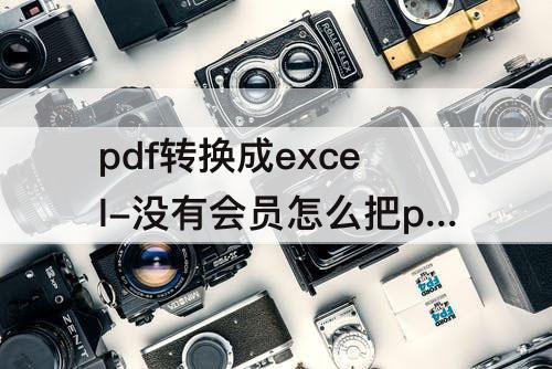 pdf转换成excel-没有会员怎么把pdf转换成excel