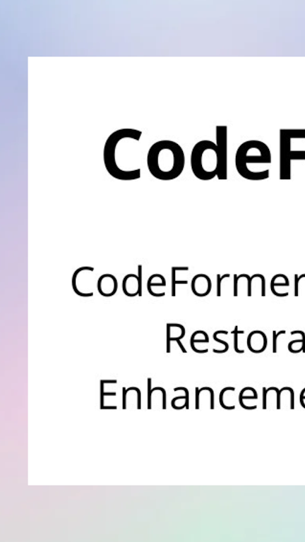 codeformer安卓中文  v1.9图1